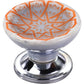 Mascot Hardware Square Grid 1-4/7 in. Orange Cupped Drawer Cabinet Knob