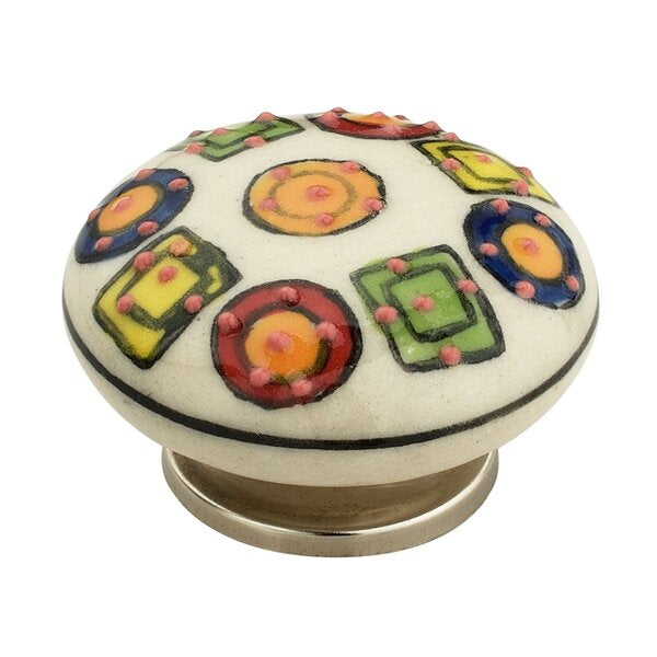 Contemporary Squares 1-17/20 in. White Cabinet Knob (Pack of 10)