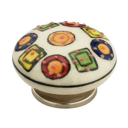 Contemporary Squares 1-17/20 in. White Cabinet Knob (Pack of 10)