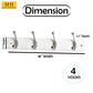 Hammondale 18'' Wide 4 - Hook Wall Mounted Coat Rack