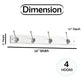 Eure 24'' Wide 4 - Hook Wall Mounted Coat Rack in White/Satin Nickel