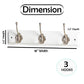 18'' Wide 3 - Hook Wall Mounted Coat Rack in White/Satin Nickel
