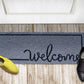 Welcome'' Home'' Hello'' Rubber Non-Slip 30'' x 10'' Indoor Outdoor Doormat