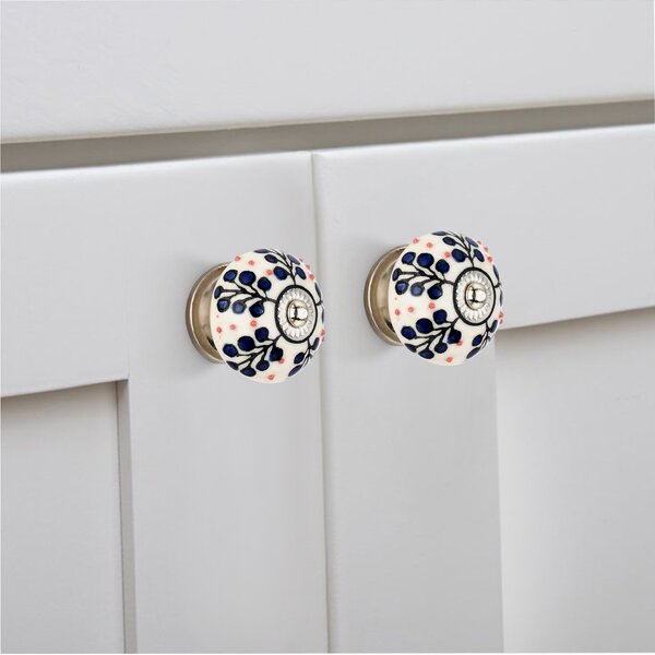 Mascot Hardware Dotted Tree 1-4/7 in. Blue Cabinet Knob (Pack of 10)