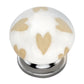 Mascot Hardware Etched Heart 1-1/2 in. Ceramic Cabinet Knob (Pack of 10)