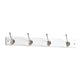 Eure 24'' Wide 4 - Hook Wall Mounted Coat Rack in White/Satin Nickel