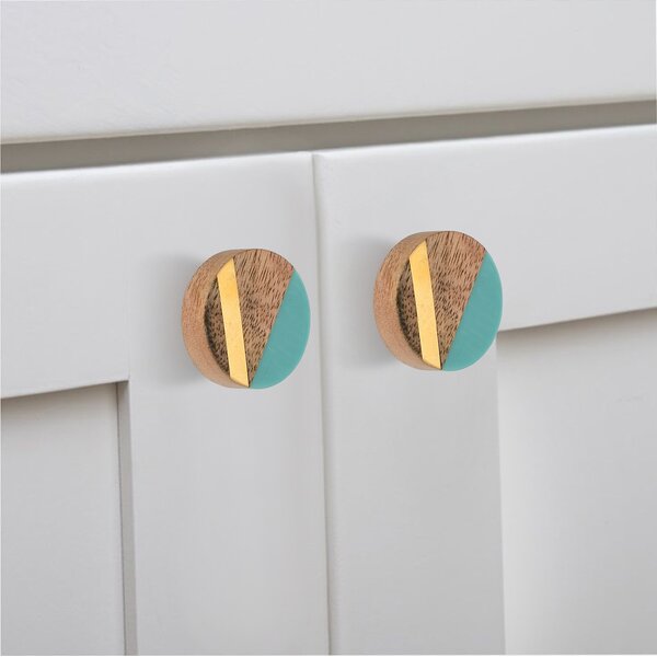 Fusion 1-1/2 in. Diagonal Bar & Carribean Cabinet Knob