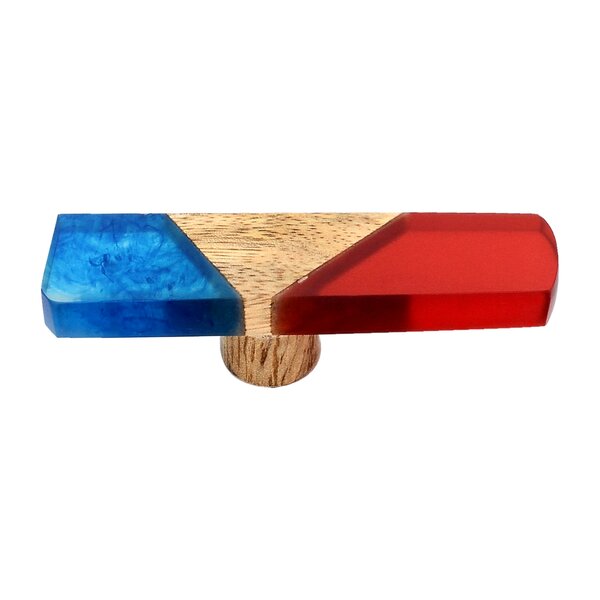 Mascot Hardware Fusion 2-7/8 in. Smoky Effect Resin & Wood Drawer Cabinet Knob