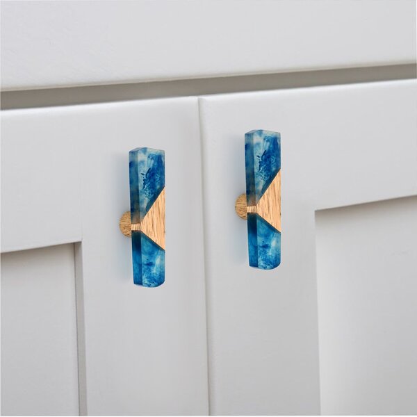 Mascot Hardware Fusion 2-7/8 in. Smoky Effect Resin & Wood Drawer Cabinet Knob
