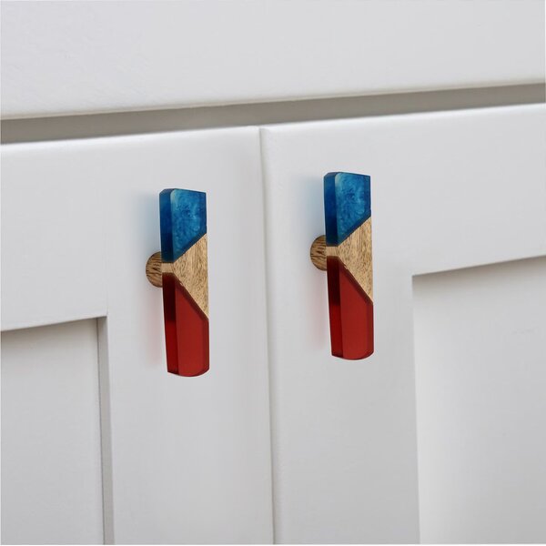 Mascot Hardware Fusion 2-7/8 in. Smoky Effect Resin & Wood Drawer Cabinet Knob