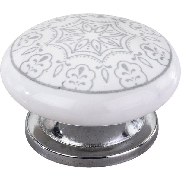 Gainesville 1-3/5 in. Grey Design Cabinet Knob