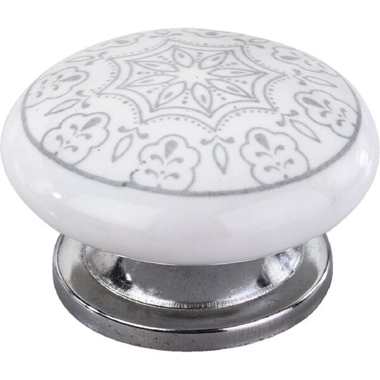 Gainesville 1-3/5 in. Grey Design Cabinet Knob