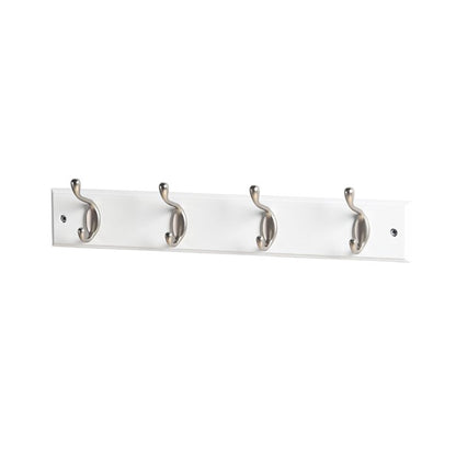 17-5/7 in. L Hat & Coat 4 Hooks on Black Hook Rail