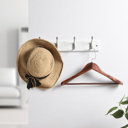 17-5/7 in. L Hat & Coat 4 Hooks on Black Hook Rail