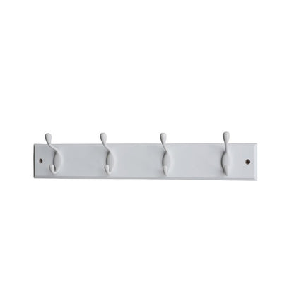 17-5/7 in. L Hat & Coat 4 Hooks on Black Hook Rail
