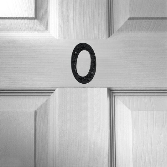Mascot Hardware Hammered 4'' H Metal Surface Mount House Number