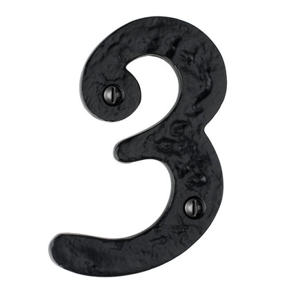 Mascot Hardware Hammered 4'' H Metal Surface Mount House Number