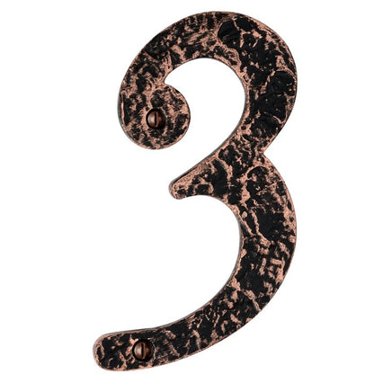 Mascot Hardware Hammered 6.06'' H Metal Surface Mount House Number