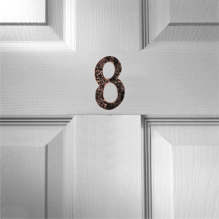 Mascot Hardware Hammered 6.06'' H Metal Surface Mount House Number