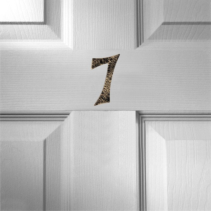 Mascot Hardware Hammered 6.06'' H Metal Surface Mount House Number