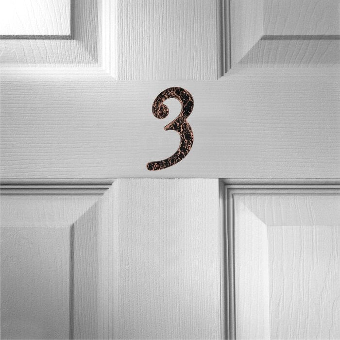 Mascot Hardware Hammered 6.06'' H Metal Surface Mount House Number