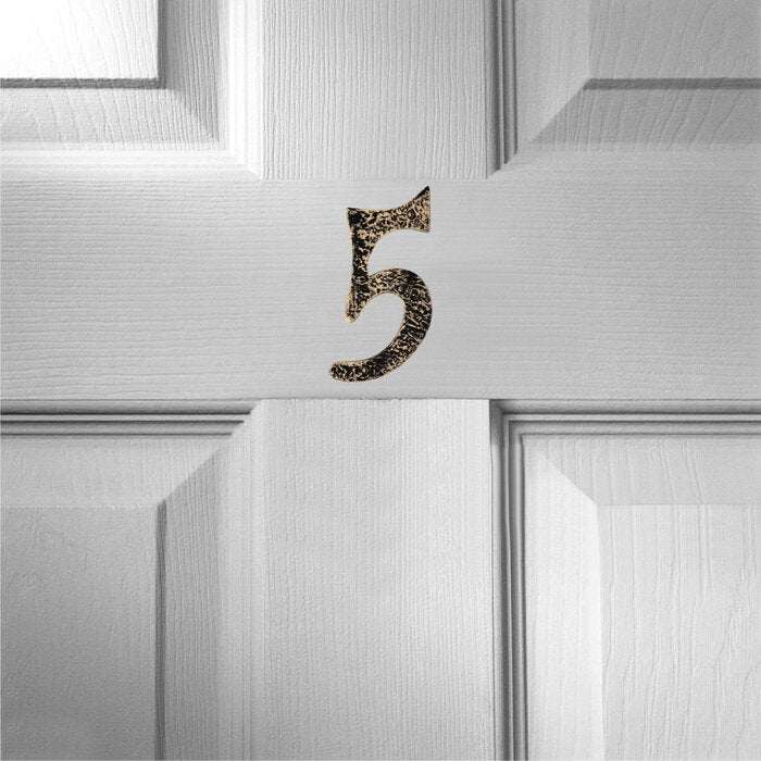 Mascot Hardware Hammered 6.06'' H Metal Surface Mount House Number