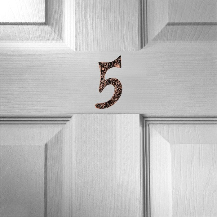 Mascot Hardware Hammered 6.06'' H Metal Surface Mount House Number