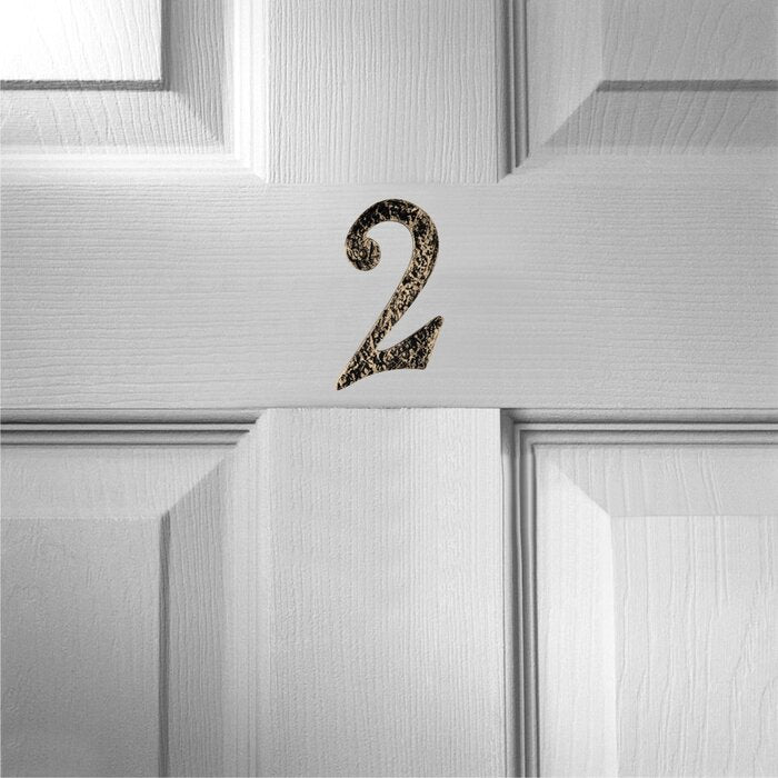 Mascot Hardware Hammered 6.06'' H Metal Surface Mount House Number