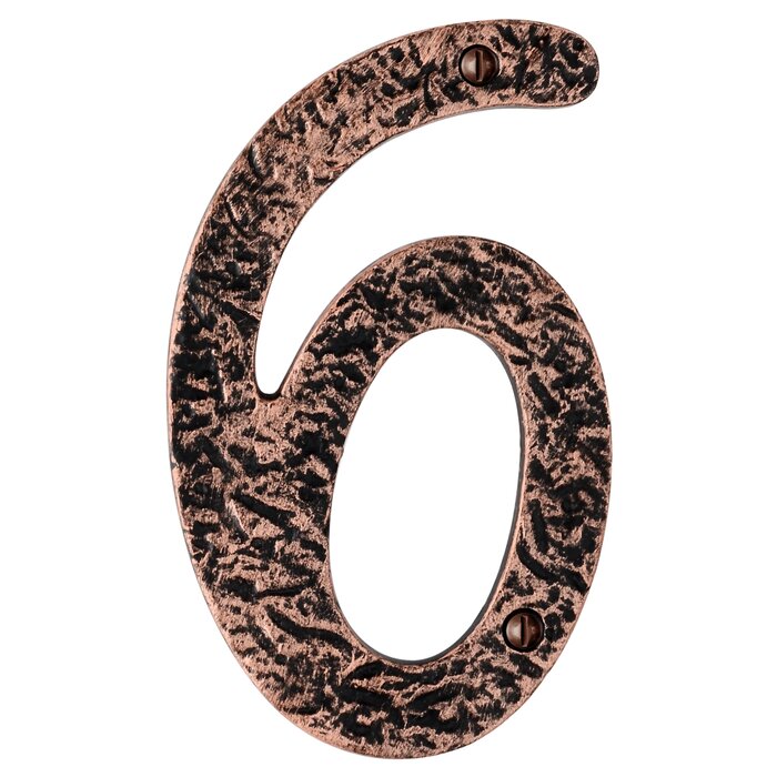 Mascot Hardware Hammered 6.06'' H Metal Surface Mount House Number