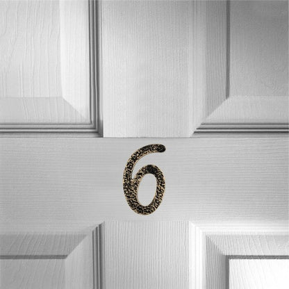 Mascot Hardware Hammered 6.06'' H Metal Surface Mount House Number