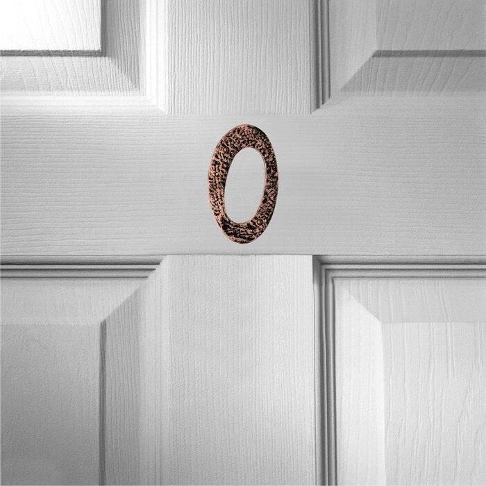 Mascot Hardware Hammered 6.06'' H Metal Surface Mount House Number