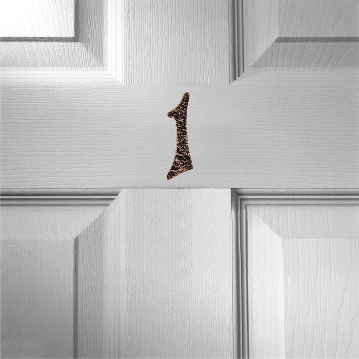 Mascot Hardware Hammered 6.06'' H Metal Surface Mount House Number