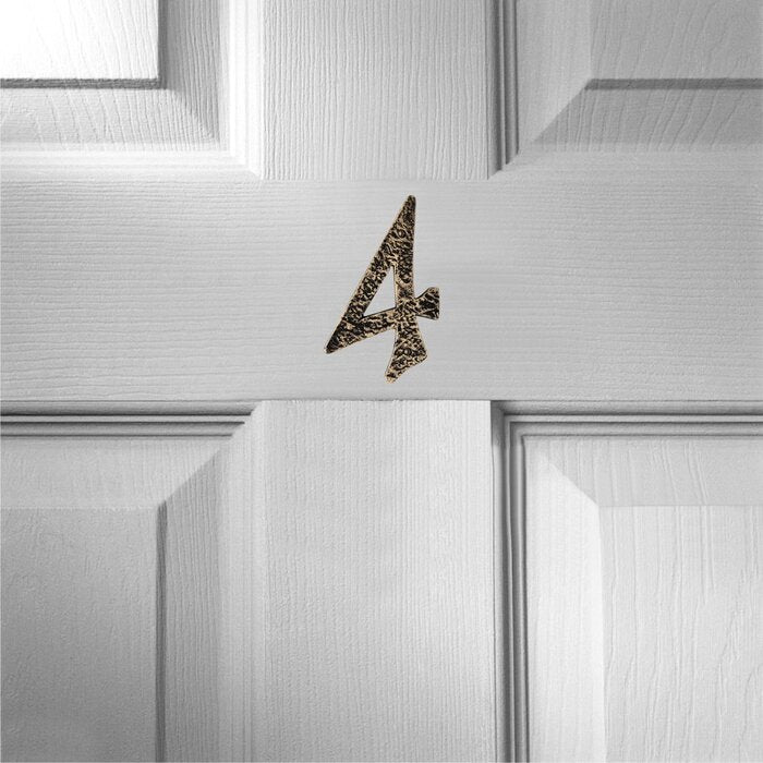 Mascot Hardware Hammered 6.06'' H Metal Surface Mount House Number