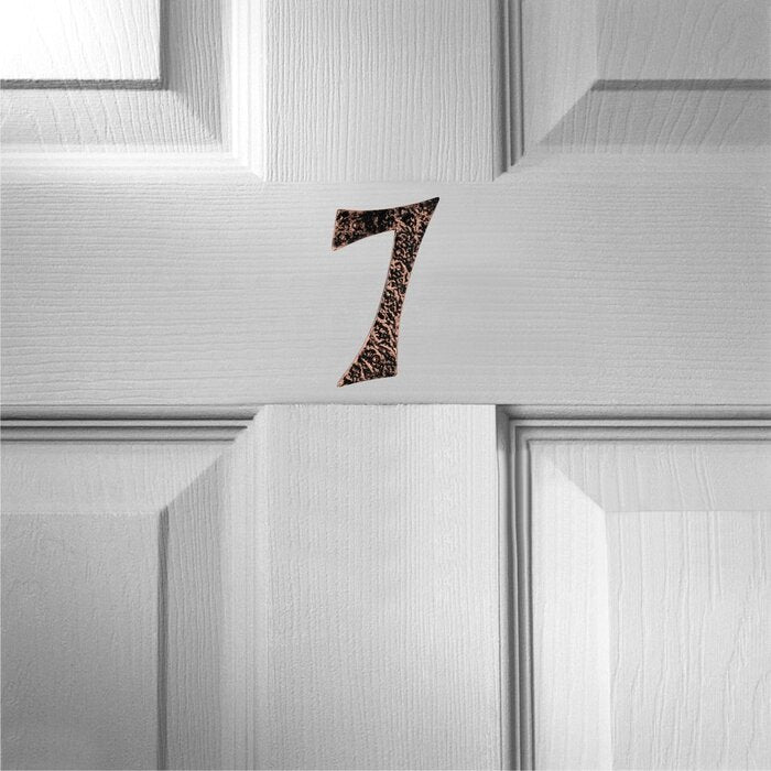 Mascot Hardware Hammered 6.06'' H Metal Surface Mount House Number