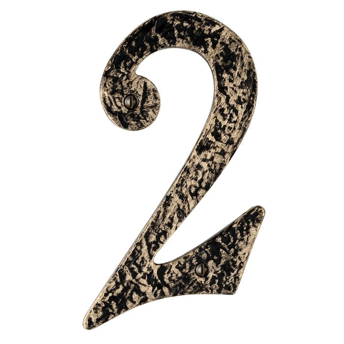 Mascot Hardware Hammered 6.06'' H Metal Surface Mount House Number