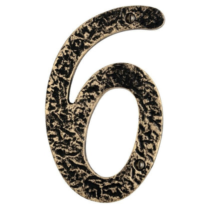 Mascot Hardware Hammered 6.06'' H Metal Surface Mount House Number