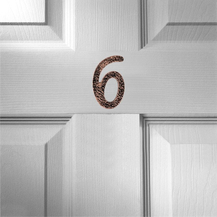 Mascot Hardware Hammered 6.06'' H Metal Surface Mount House Number
