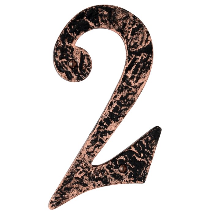 Mascot Hardware Hammered 6.06'' H Metal Surface Mount House Number