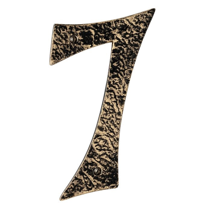 Mascot Hardware Hammered 6.06'' H Metal Surface Mount House Number