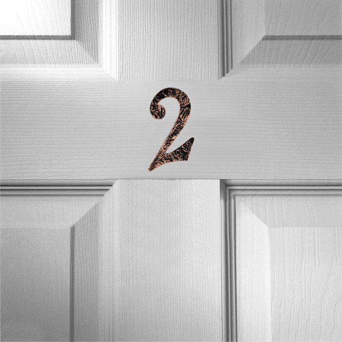 Mascot Hardware Hammered 6.06'' H Metal Surface Mount House Number