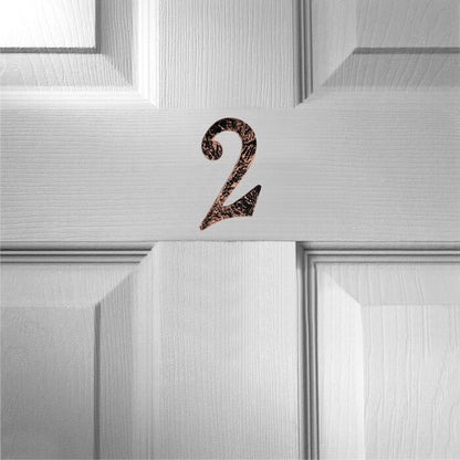 Mascot Hardware Hammered 6.06'' H Metal Surface Mount House Number