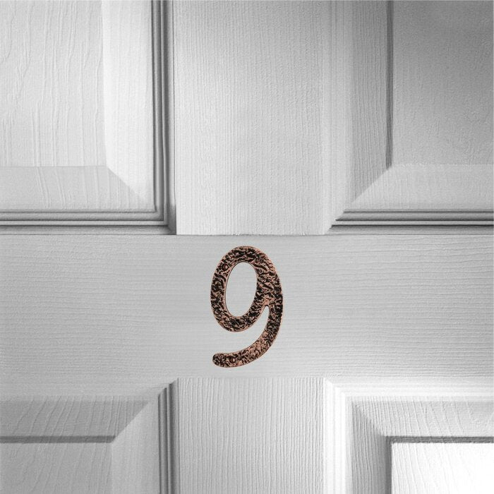 Mascot Hardware Hammered 6.06'' H Metal Surface Mount House Number