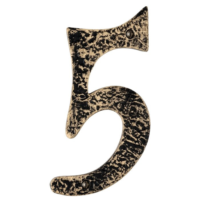 Mascot Hardware Hammered 6.06'' H Metal Surface Mount House Number