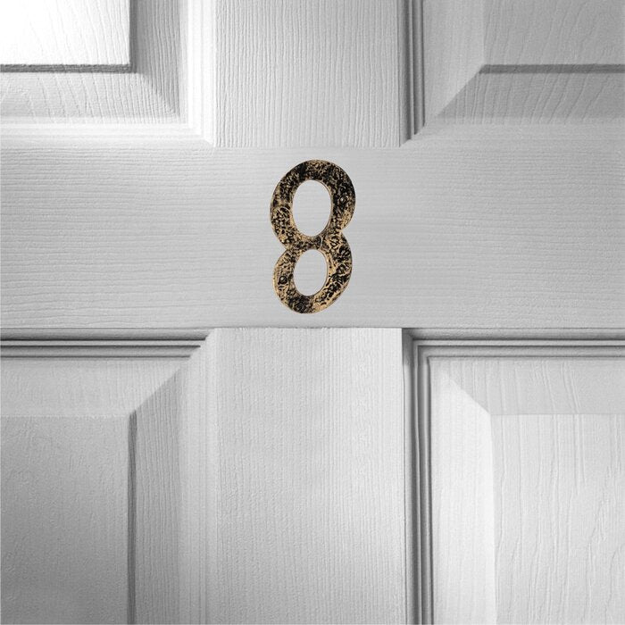 Mascot Hardware Hammered 6.06'' H Metal Surface Mount House Number