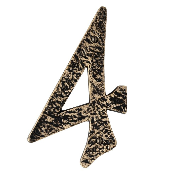 Mascot Hardware Hammered 6.06'' H Metal Surface Mount House Number