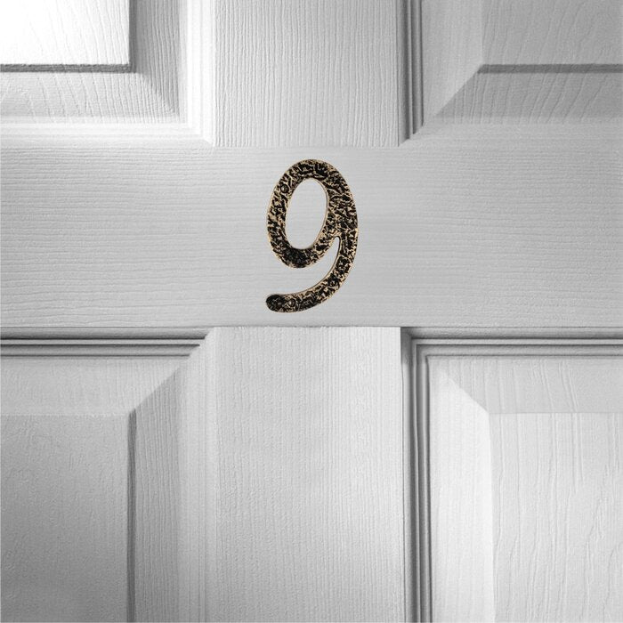 Mascot Hardware Hammered 6.06'' H Metal Surface Mount House Number