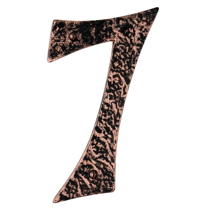 Mascot Hardware Hammered 6.06'' H Metal Surface Mount House Number