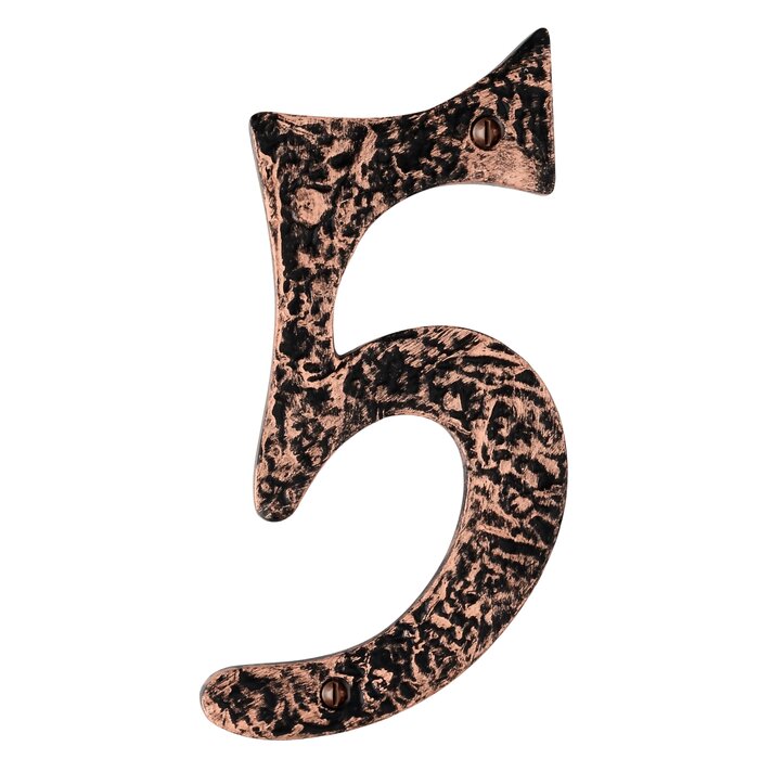 Mascot Hardware Hammered 6.06'' H Metal Surface Mount House Number