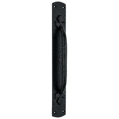 FDL 16 in. Door Pull Handle on Hammered Plate