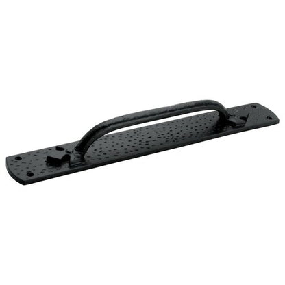FDL 16 in. Door Pull Handle on Hammered Plate